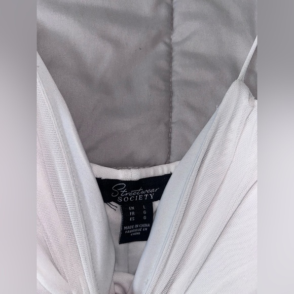 White Ruched Dress - Picture 2 of 4